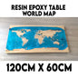 Epoxy Resin Solid Wood Slab Dining Study Table