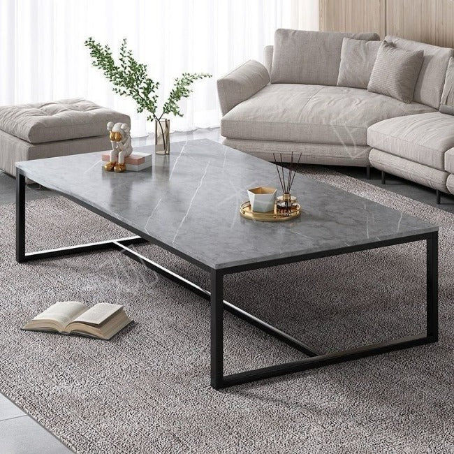 2 In 1 Coffee Table Home Living Furniture Set Iron Legs