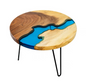 First Epoxy Resin River Coffee Sofa Side Table Solid Wood Slab