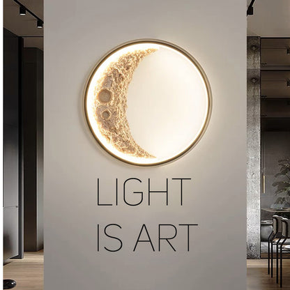 Nordic Moon Art Light Lamp Modern LED Wall Light