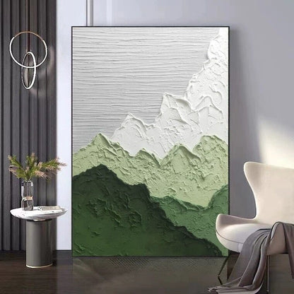 Nordic Minimalist Vertican Aluminium Frame Canvas Painting