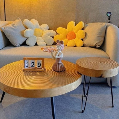 Nordic Creativity Solid Wood Round Coffee Table Japanese Style Table