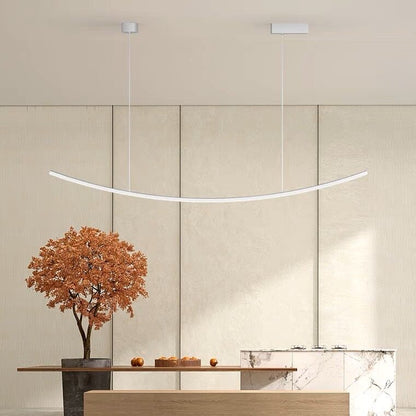 Nordic Modern Designer Creative Curve Smile Tube Chandelier Lamp