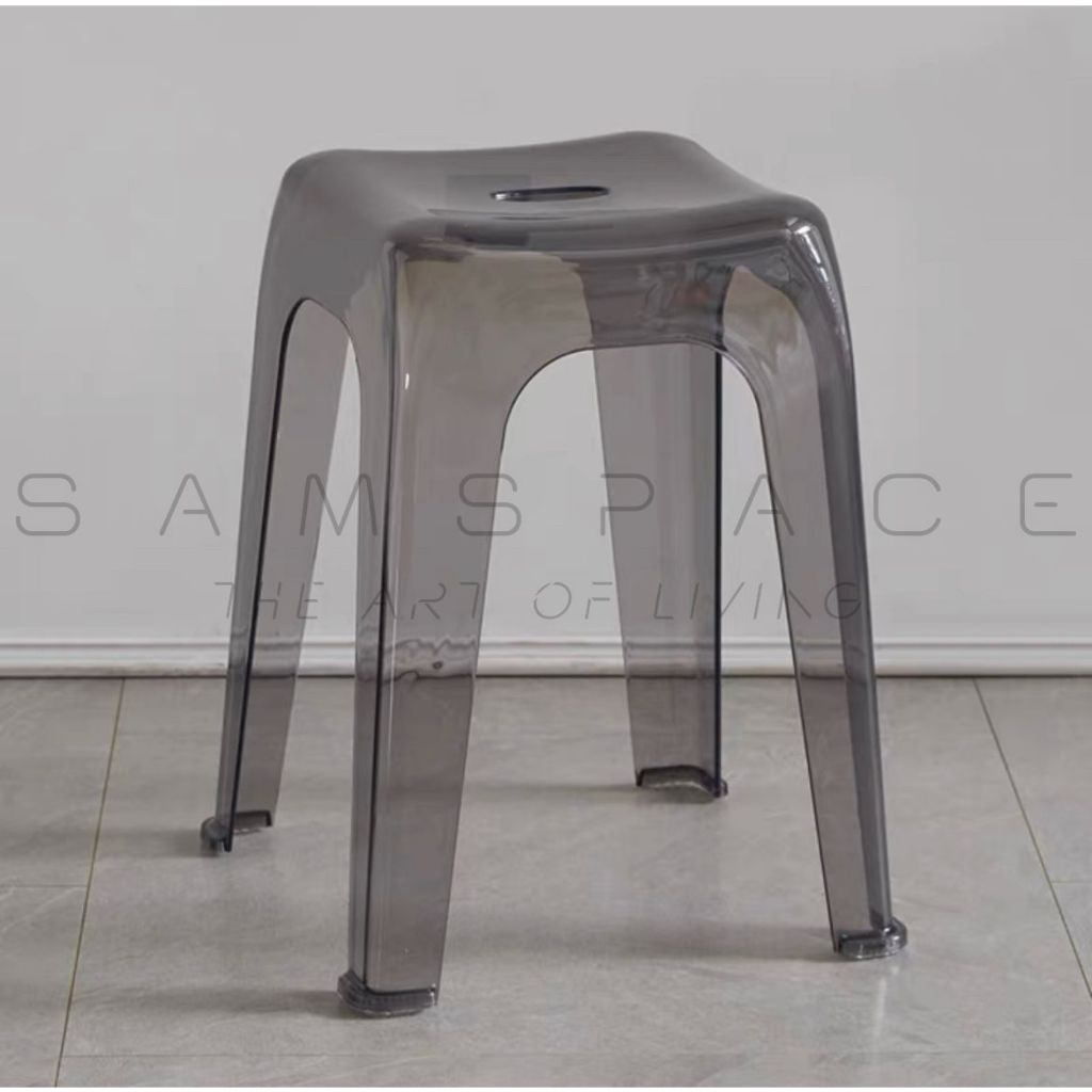 Nordic Transparent Chair Photography Ins Acrylic Plastic Crystal Dining Stool