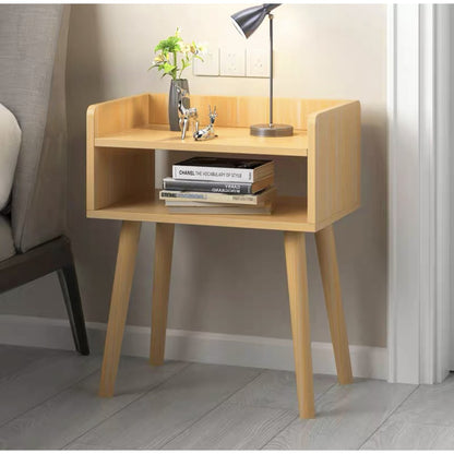 Nordic Bedside Table Solid Wood Legs Cabinet Bedroom Storage Sofa