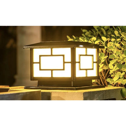 Chinese Style Design Solar Post Lamp Villa Landscape Light