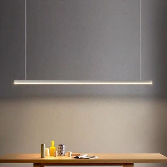 Minimalist Modern Restaurant Office LED Long Tube Chandelier