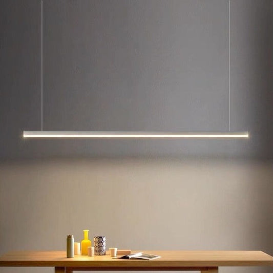 Minimalist Modern Restaurant Office LED Long Tube Chandelier