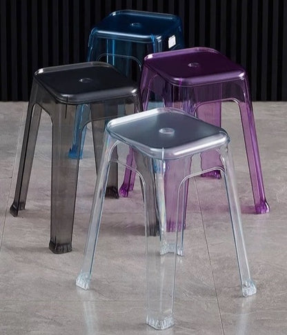 Nordic Transparent Chair Photography Ins Acrylic Plastic Crystal Dining Stool