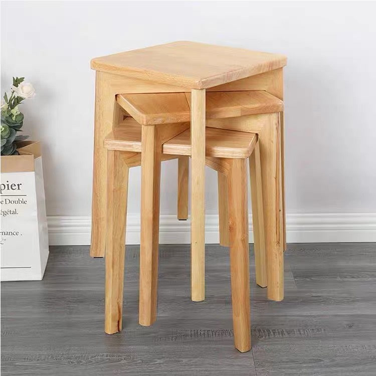 Nordic Walnut Solid Wood Home Bar Cafe Chair Dinning Island Stool