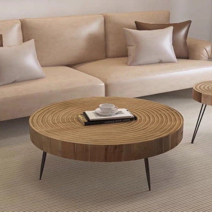 Nordic Creativity Solid Wood Round Coffee Table Japanese Style Table