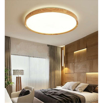 Modern Wood Ceiling LED Downlight 3 Adjustable Colour Light (30cm - 50cm)