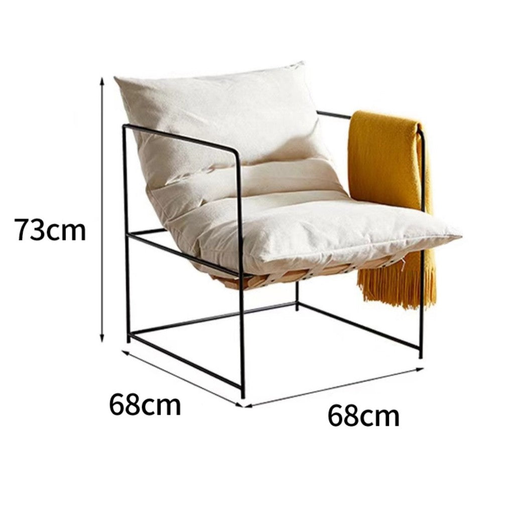 Remarkable Designer Minimalist Chair Solid Steel Washable Sofa [Free Pillow]