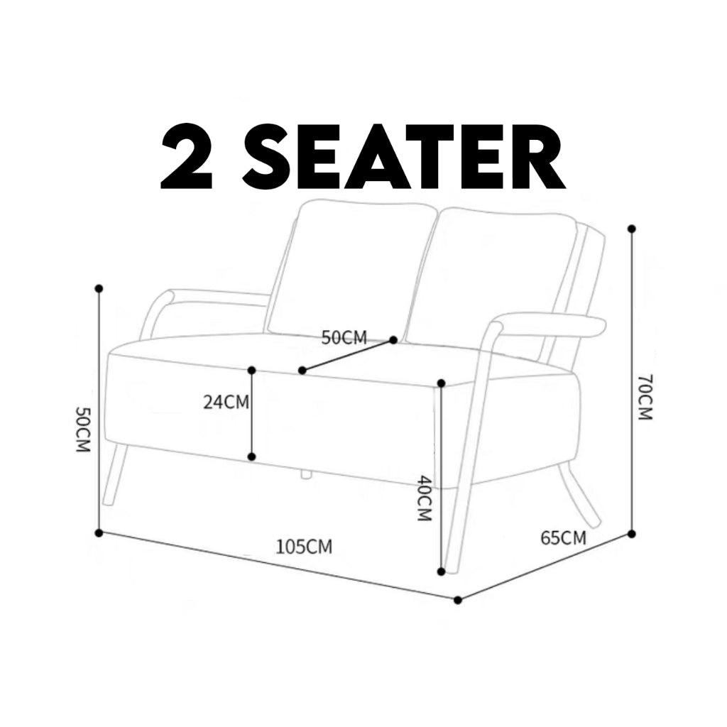 Apartment Nordic Minimalist Leather Sofa Set 1/2/3 Seater