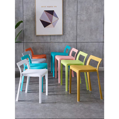 Nordic Living Room Restaurant Cafe Armchair Plastic Dining Chair