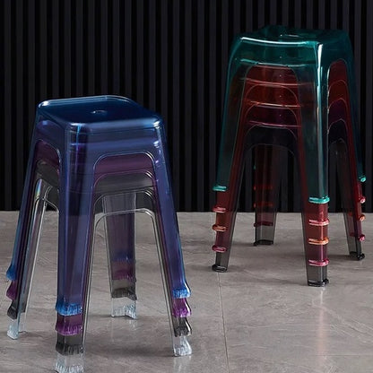 Nordic Transparent Chair Photography Ins Acrylic Plastic Crystal Dining Stool