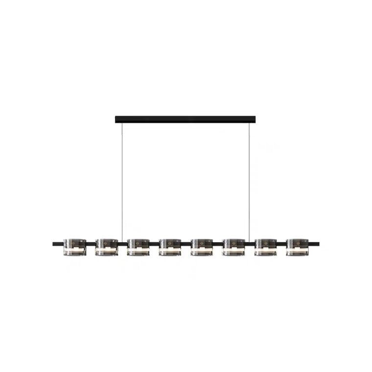 European Nordic Glass Light Tube Chandelier