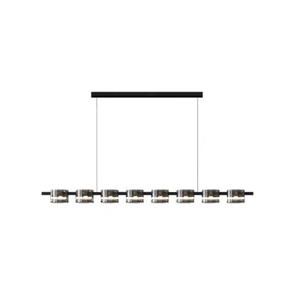 European Nordic Glass Light Tube Chandelier