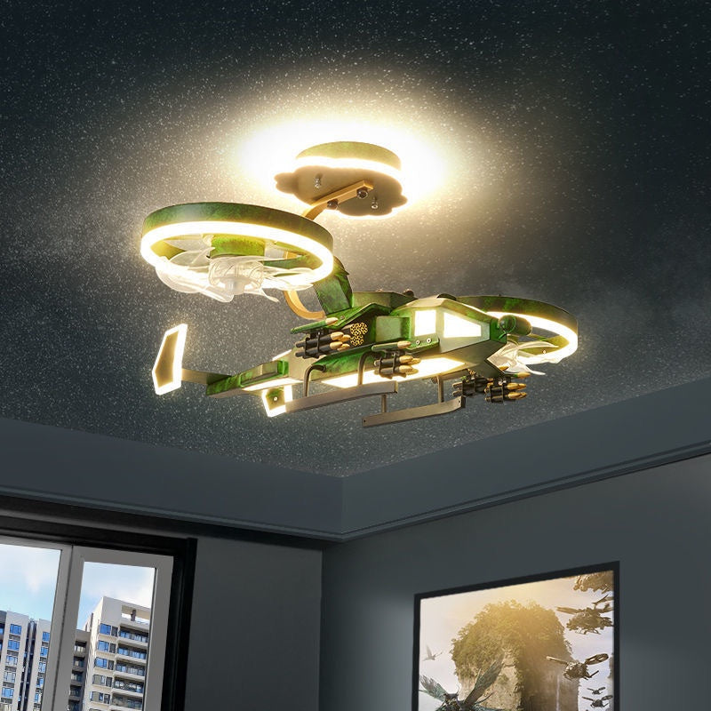 Apps Control Helicopter Ceiling Fan with 3 Adjustable