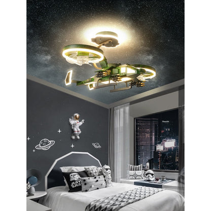 Apps Control Helicopter Ceiling Fan with 3 Adjustable