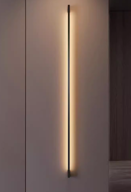 Modern LED Long Indoor Wall Light Black