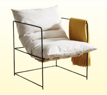 Remarkable Designer Minimalist Chair Solid Steel Washable Sofa [Free Pillow]