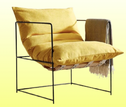 Remarkable Designer Minimalist Chair Solid Steel Washable Sofa [Free Pillow]