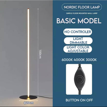 Nordic LED Corner RGB Smart App Standing Bed Deco Floor Lamp (150cm)