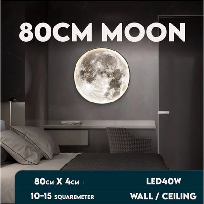 Nordic Moon Art Light Lamp Modern LED Wall Light