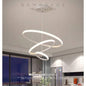 Nordic 3 Ring Ceiling Light Chandelier for Living and Dining Room with 3 Adjustable Color Light