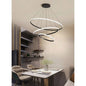 Nordic 3 Ring Ceiling Light Chandelier for Living and Dining Room with 3 Adjustable Color Light