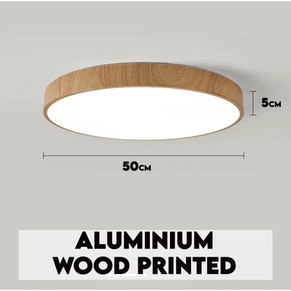 Modern Wood Ceiling LED Downlight 3 Adjustable Colour Light (30cm - 50cm)