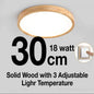 Modern Wood Ceiling LED Downlight 3 Adjustable Colour Light (30cm - 50cm)