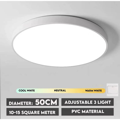 Modern Wood Ceiling LED Downlight 3 Adjustable Colour Light (30cm - 50cm)