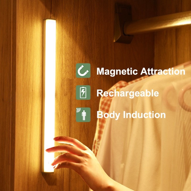 Rechargeable Motion Sensor Night Light Wireless Body Induction Lamp USB Charging LED