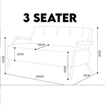 Apartment Nordic Minimalist Leather Sofa Set 1/2/3 Seater