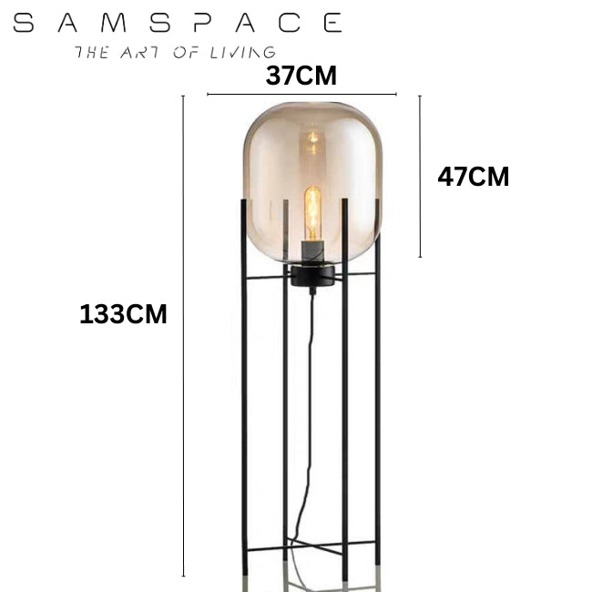 Omnilight Oda Glass Floor Table Lamp Hotel Luxury Style