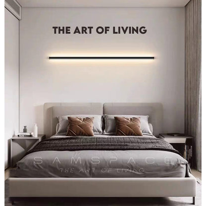 Modern LED Long Indoor Wall Light Black