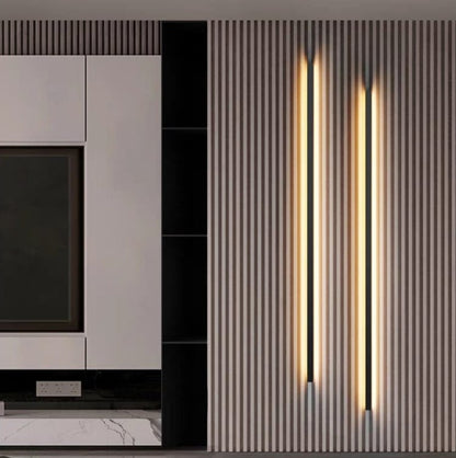 Modern LED Long Indoor Wall Light Black