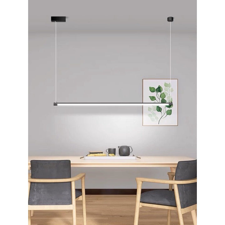 Nordic Minimalist Modern Designer Black Tube Chandelier