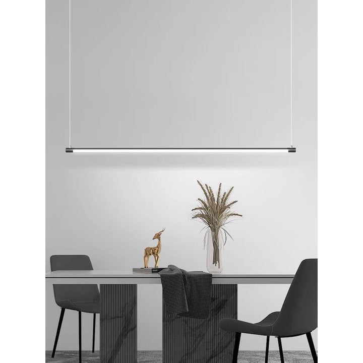 Nordic Minimalist Modern Designer Black Tube Chandelier